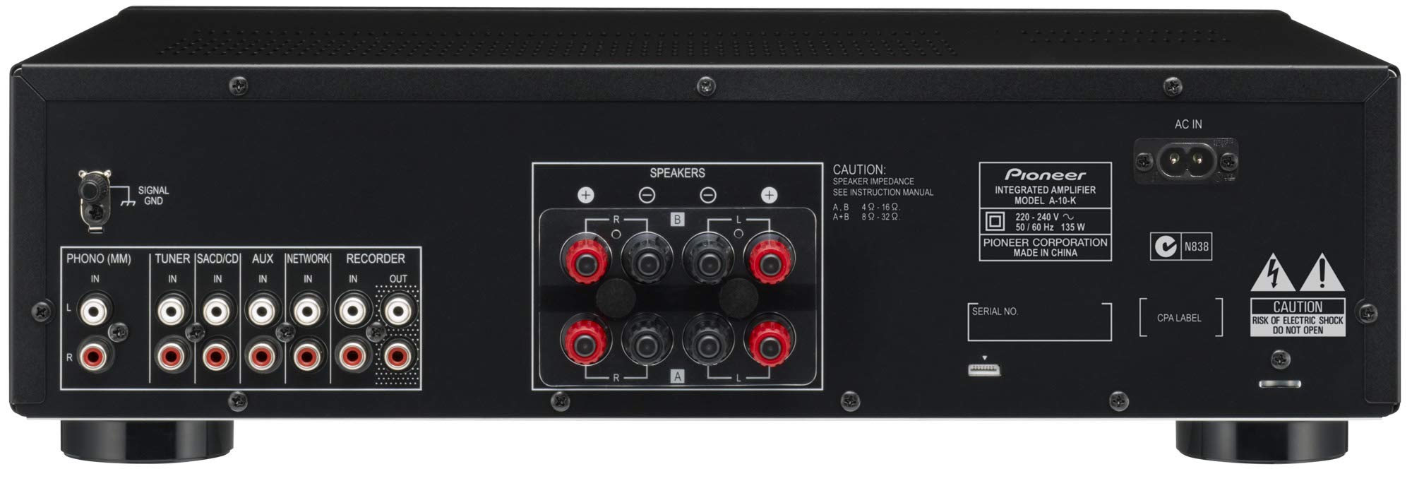 Pioneer A-10AE-B Integrated Amplifier,Black : Amazon.ie: Electronics